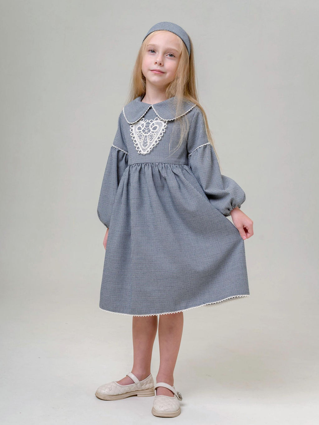 ДЛ 26-3 платье для девочки Мира серый