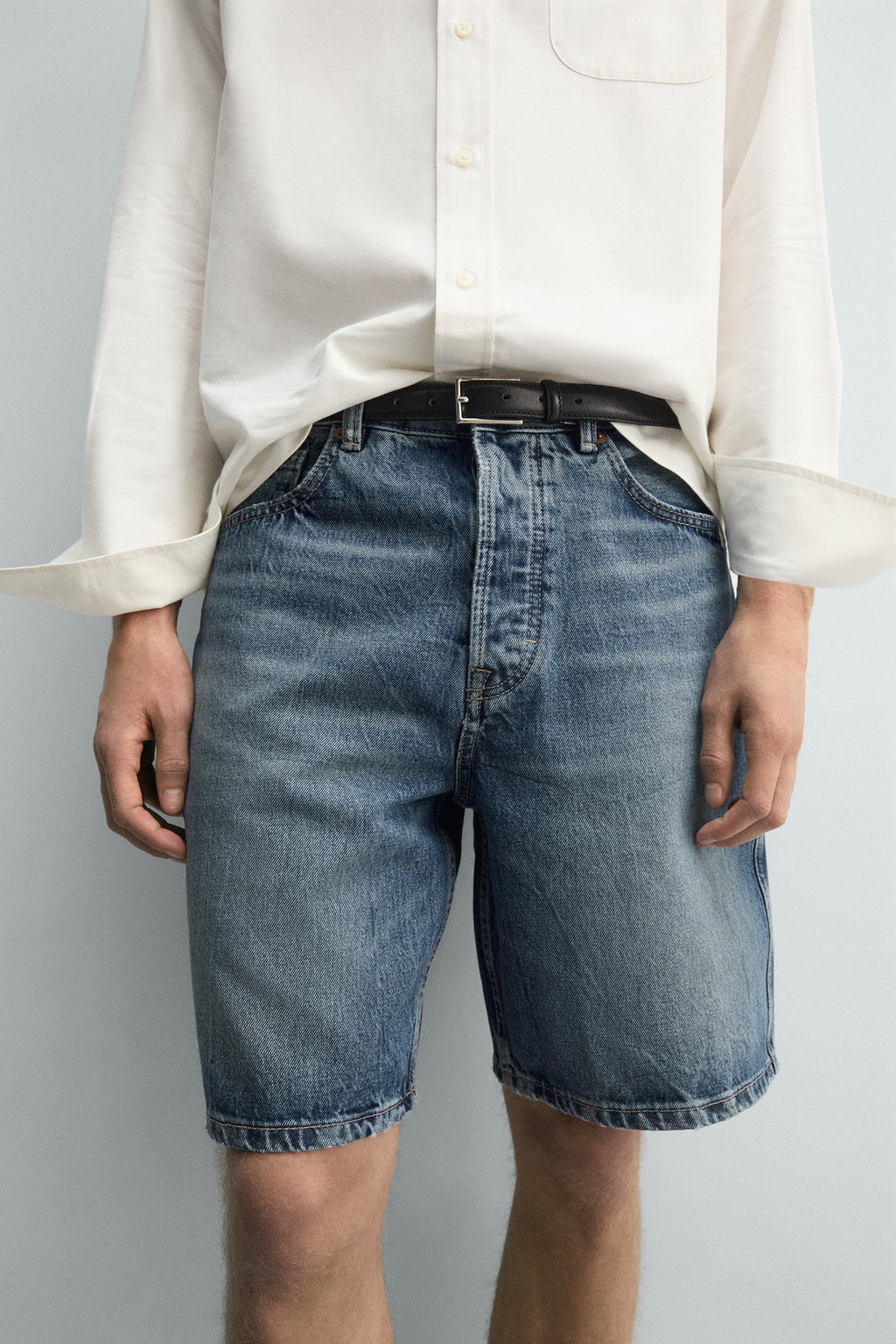 BERMUDA DENIM STRAIGHT FIT / Azul - Zara фото 7