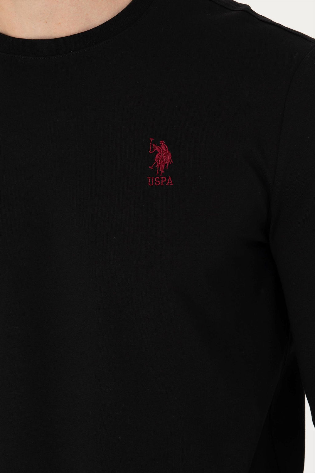 U. S. Polo Assn / Мужской черный базовый свитшот - U.s. polo assn фото 7