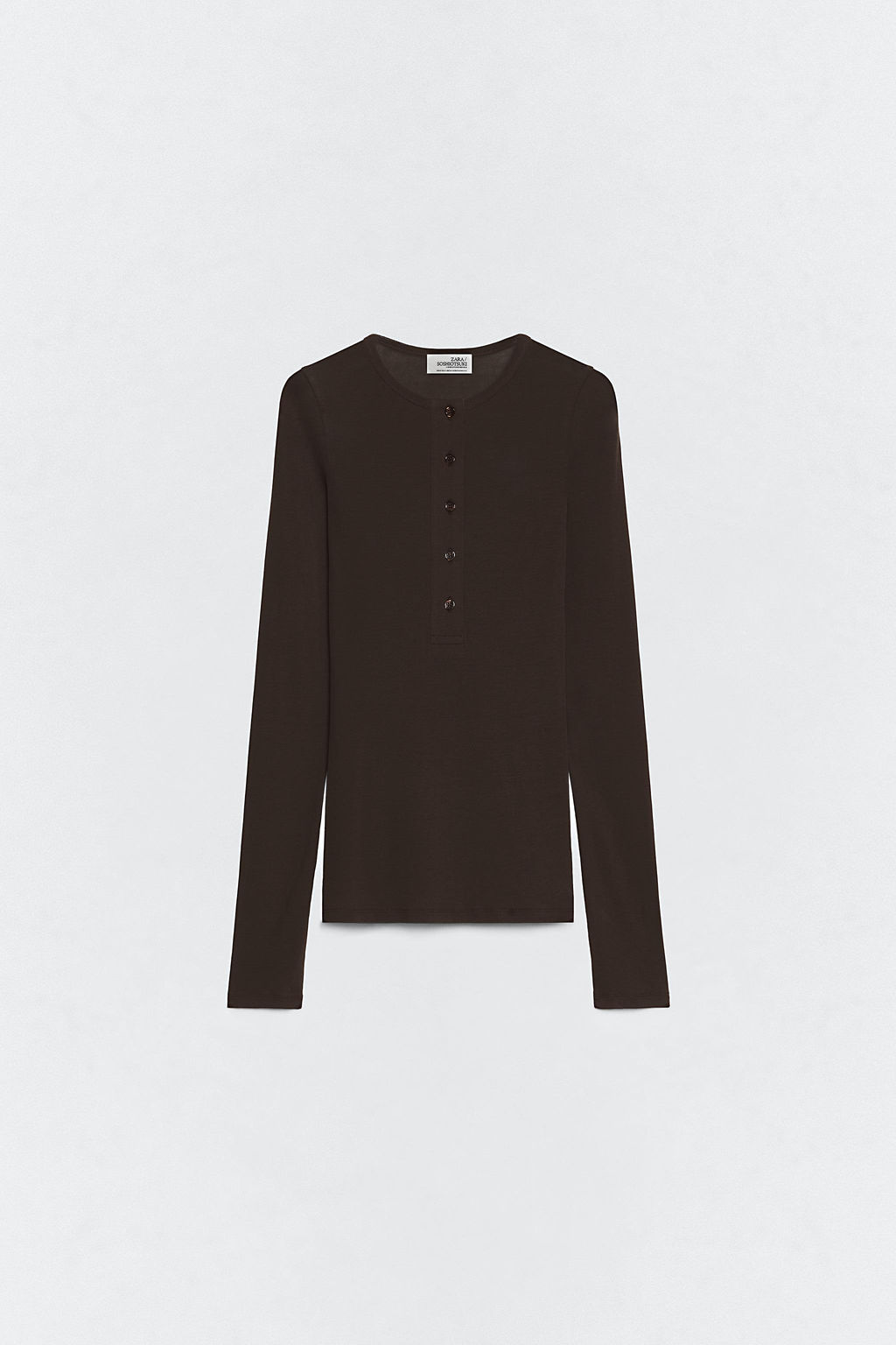 CAMISETA CUELLO PANADERO SOSHIOTSUKI X ZARA / Marr?n