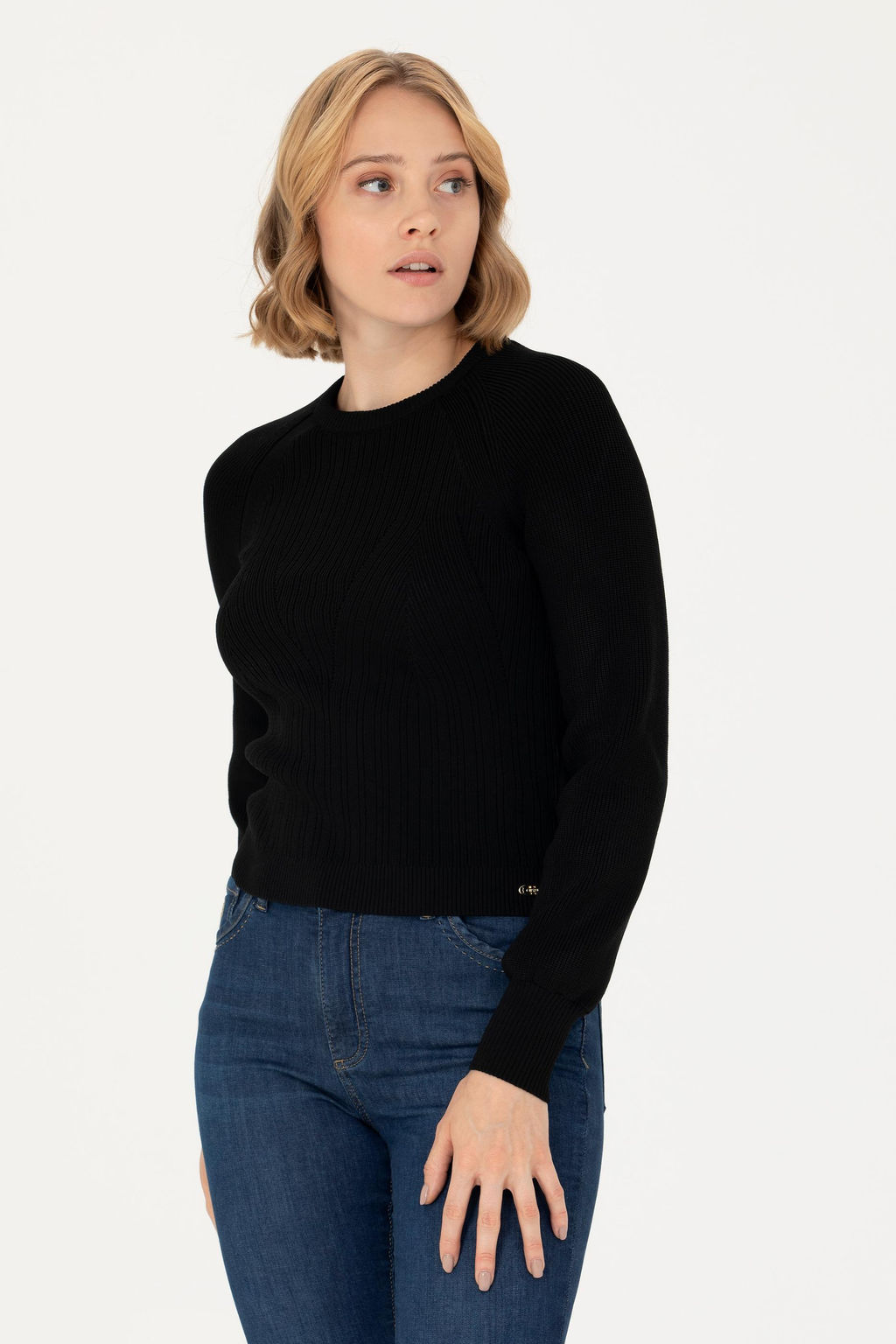 Женский черный свитер с круглым вырезом Неожиданная скидка в корзине - U.s. polo assn фото 8