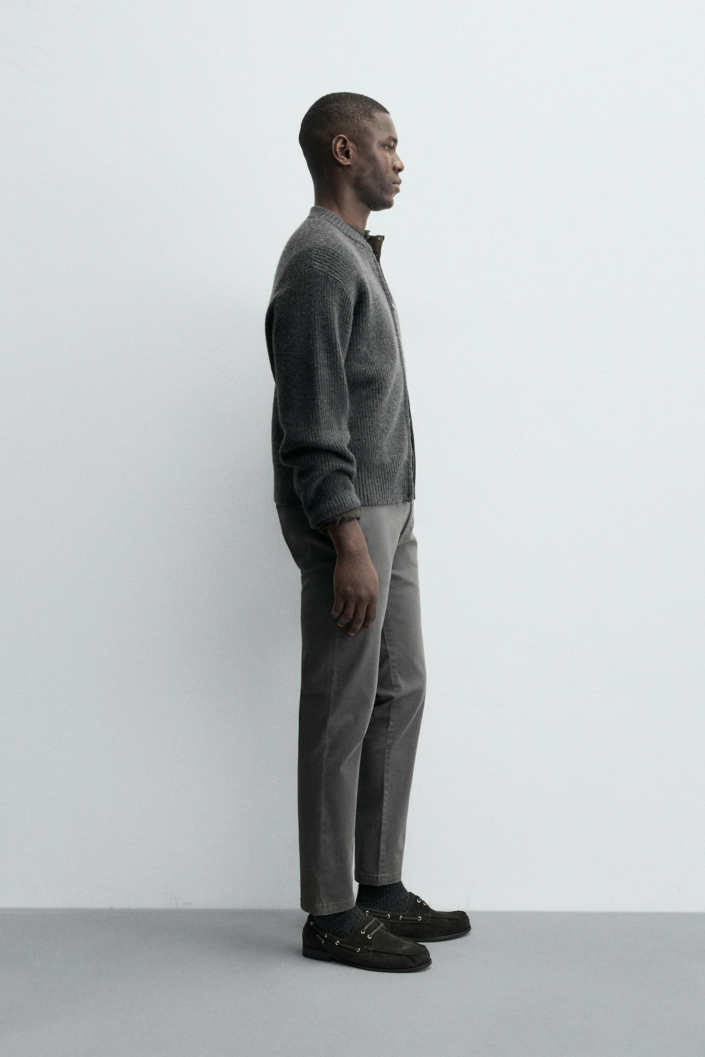 PANTAL?N CHINO SKINNY FIT / Gris antracita - Zara фото 4