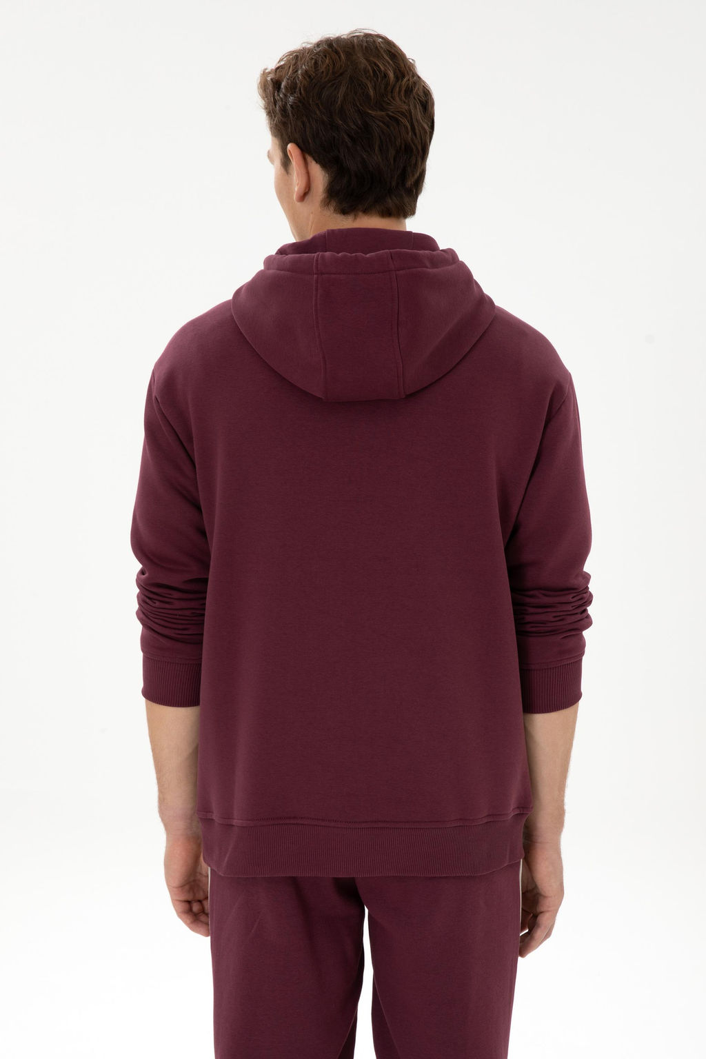 Erkek Oversize Fit Kap__onlu _ardonlu Bordo Basic Sweatshirt - U.s. polo assn фото 5