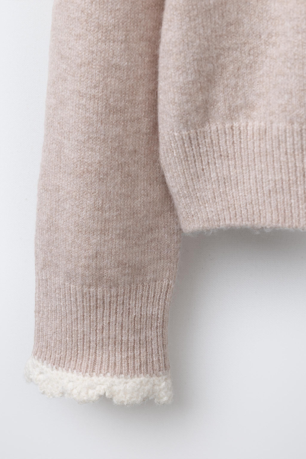 CROCHET TRIM KNIT SWEATER - Zara фото 4