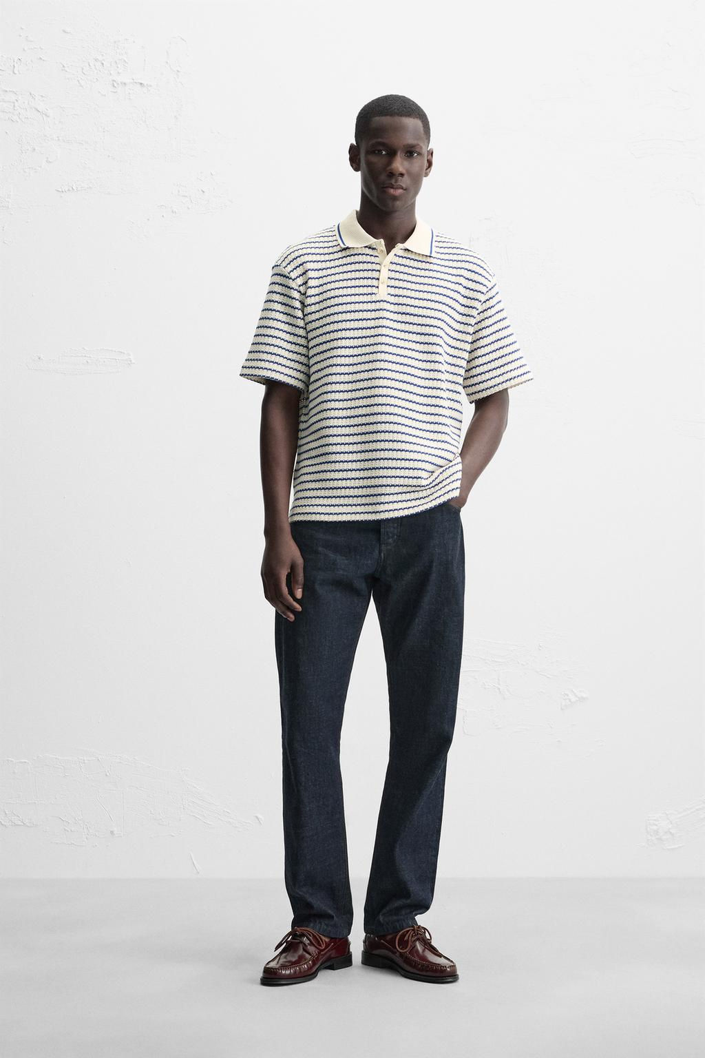 STRIPED JACQUARD POLO SHIRT