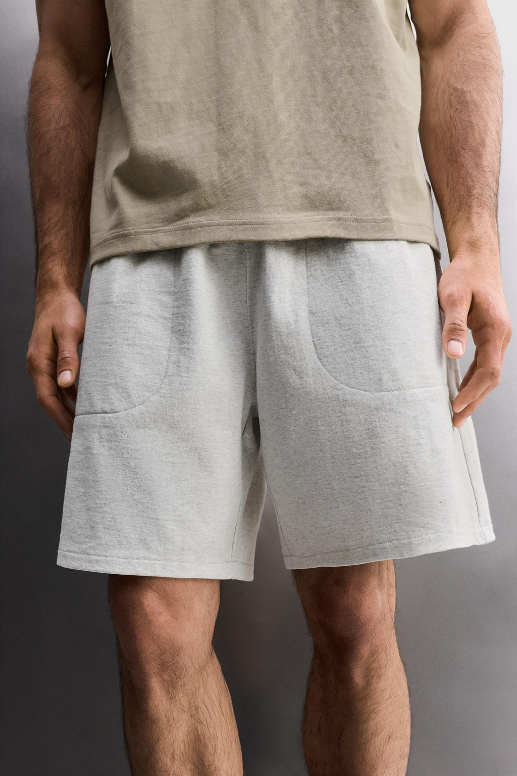 PANTALONES CORTOS JOGGER ALGOD?N 9 / Gris vigor? - Zara фото 6