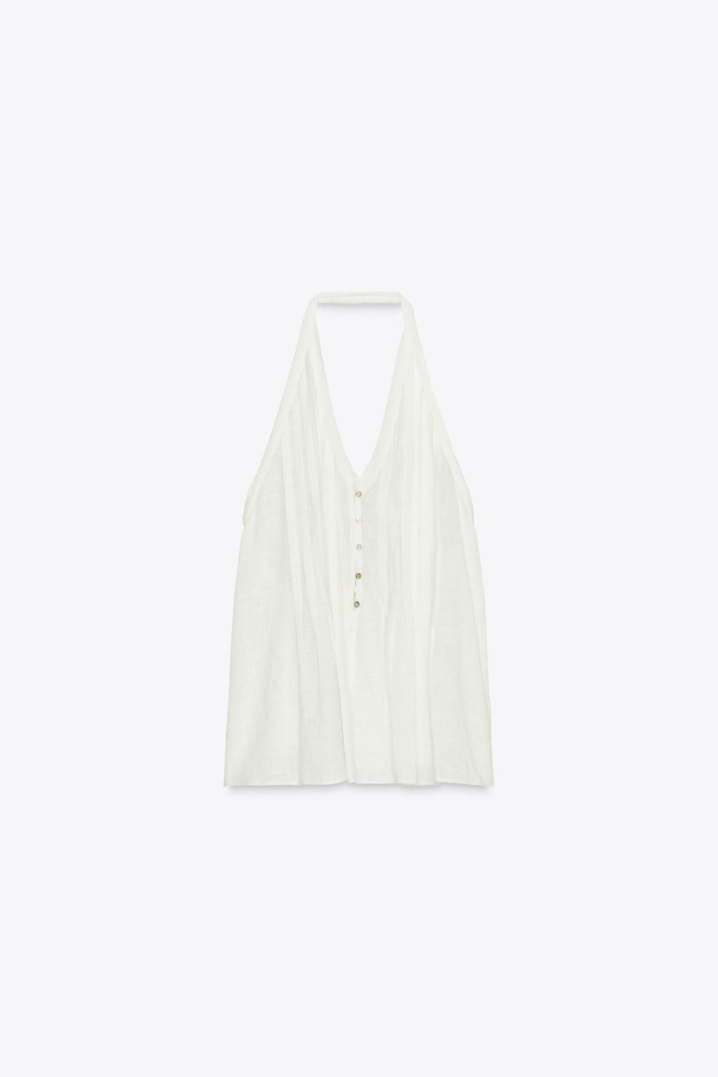 OPEN-BACK HALTER TOP - Zara фото 7