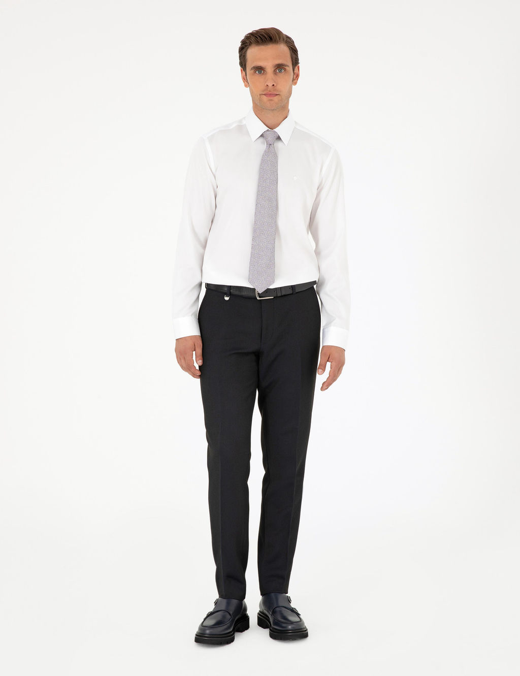 Beyaz Slim Fit Uzun Kollu Basic G_mlek - Pierre cardin фото 4
