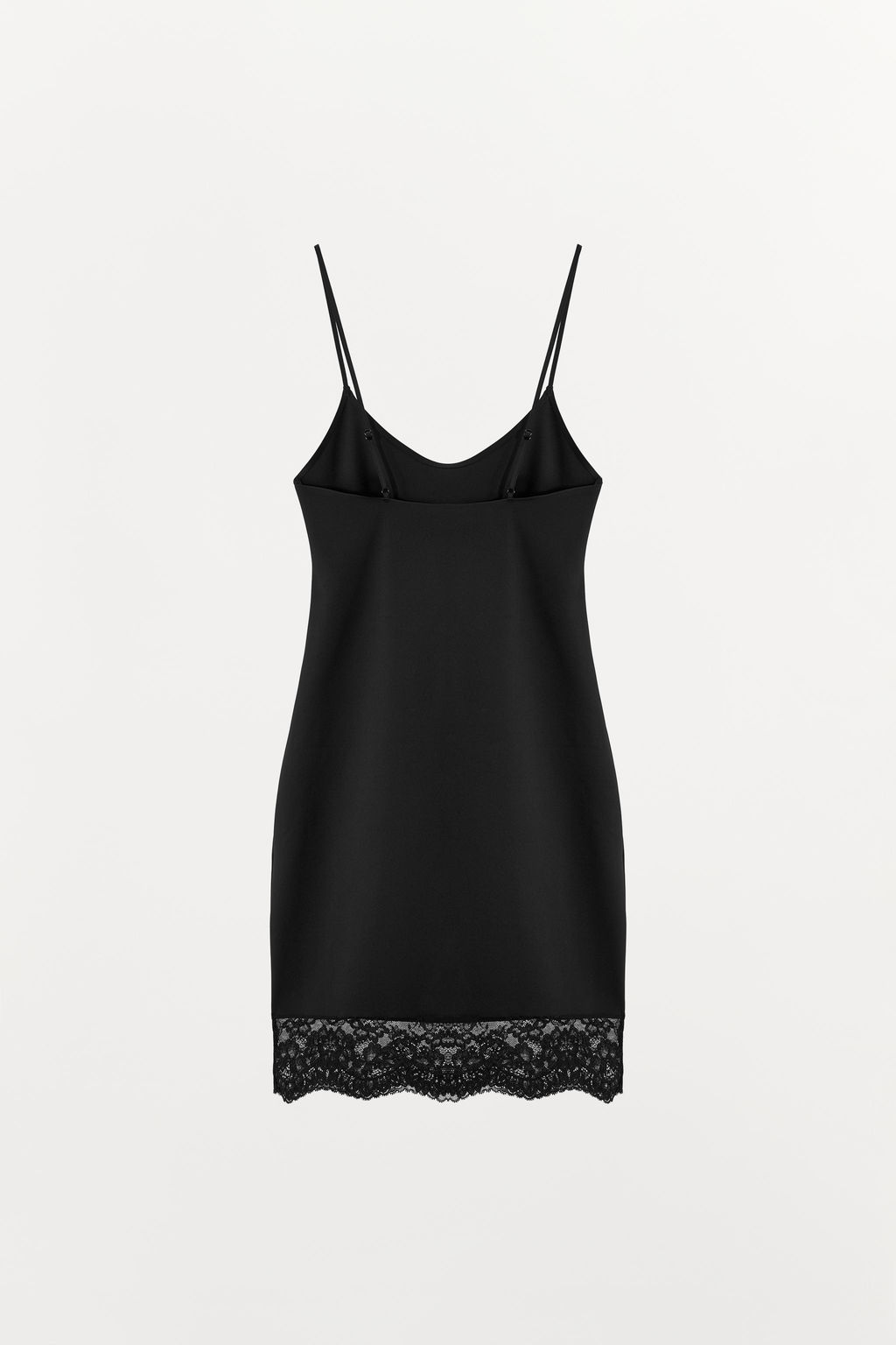 VESTIDO CORTO MEZCLA POLIAMIDA ENCAJE / Negro - Zara фото 6