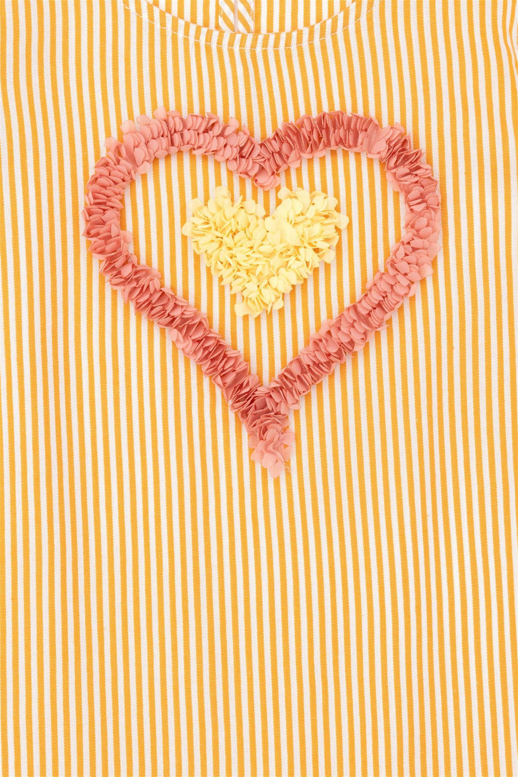 Оранжевое тканое платье с короткими рукавами для девочки - U.s. polo assn фото 3