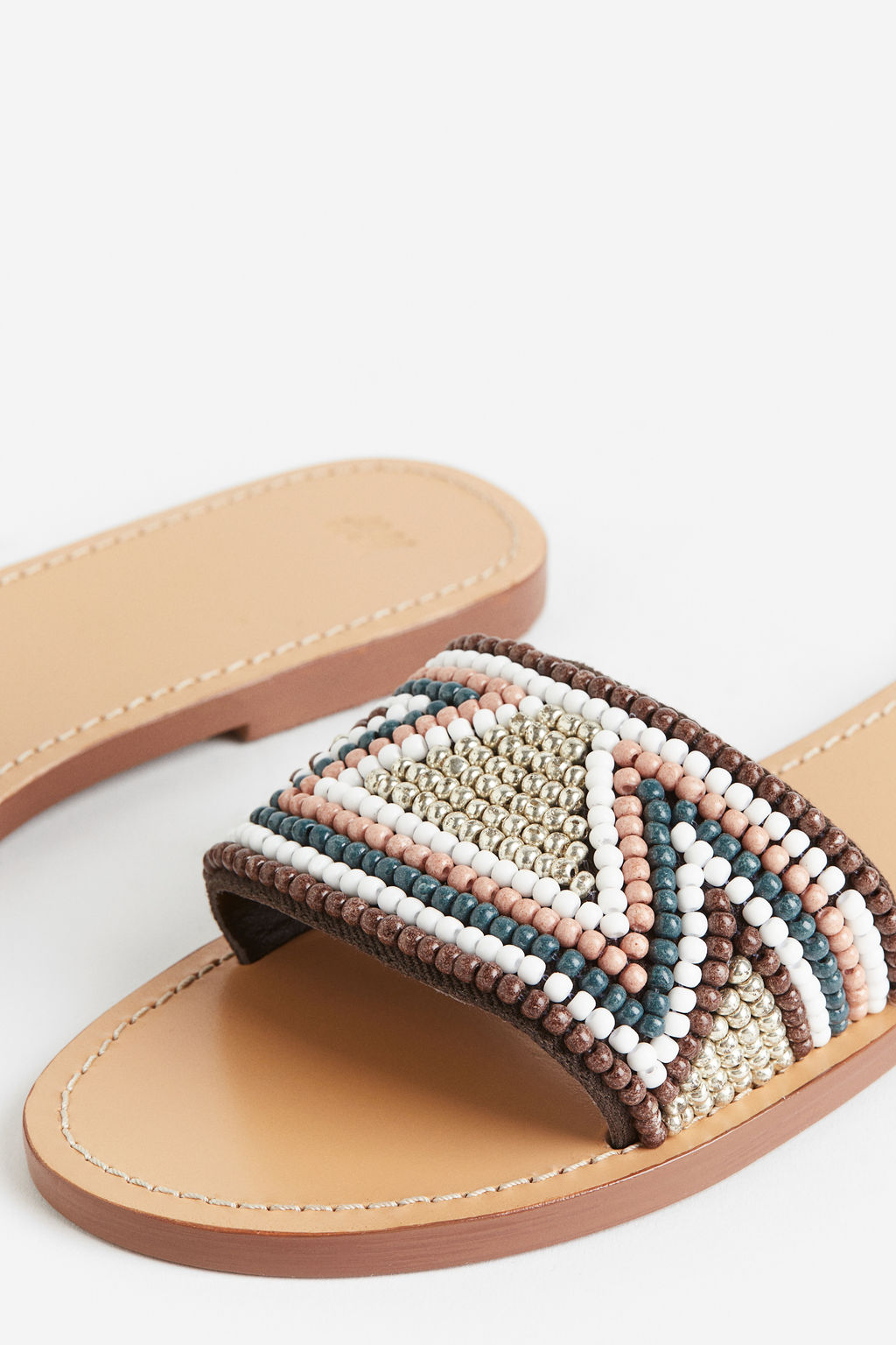 Sandalias de piel con cuentas - H&m фото 3