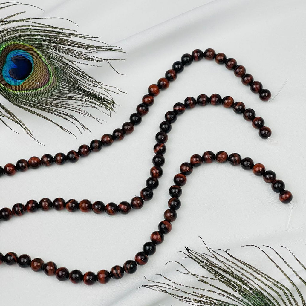 Бусины для украшений из Бычьего глаза (45 бусин) 37 см