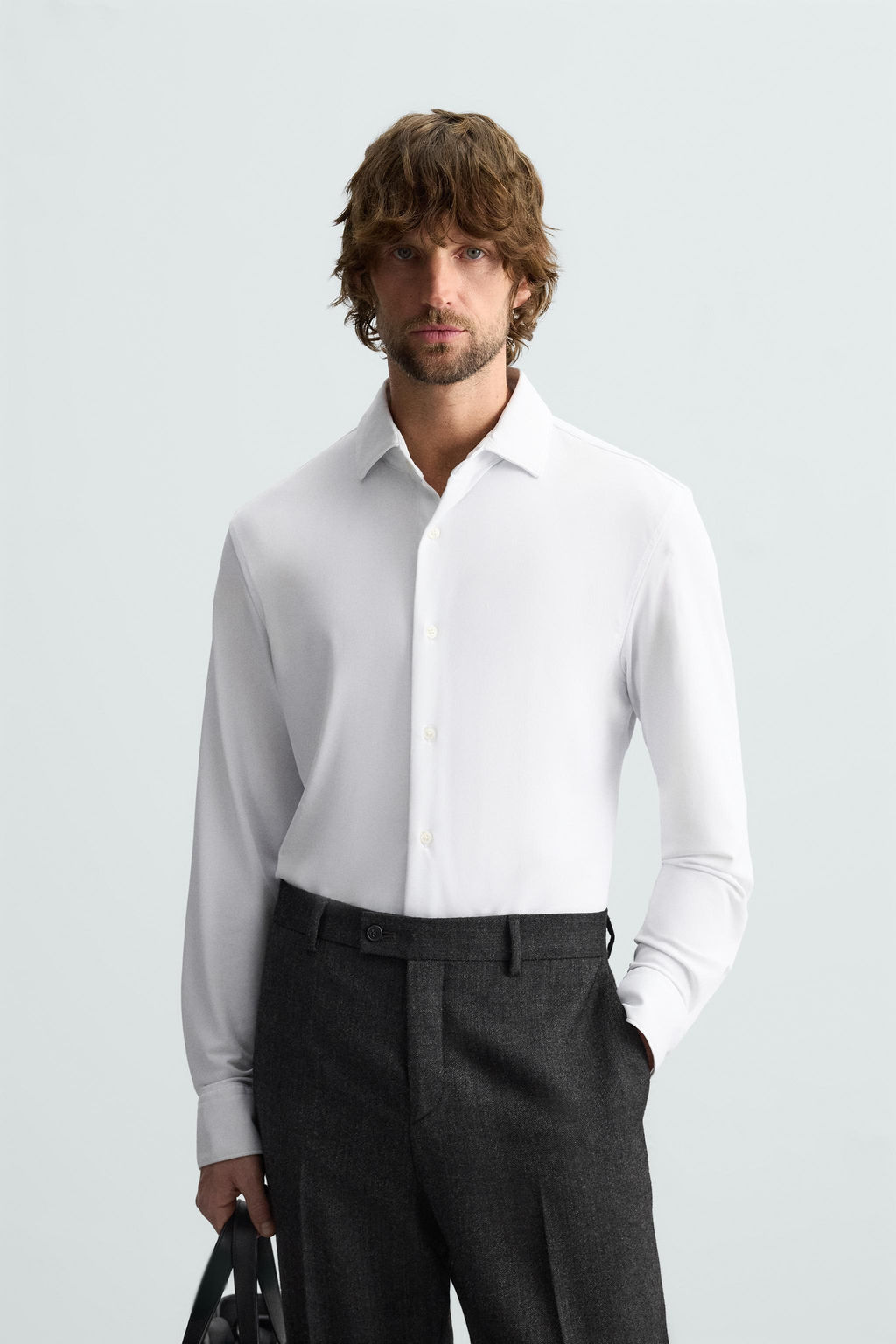 TEXTURED STRETCH SHIRT - Zara фото 31