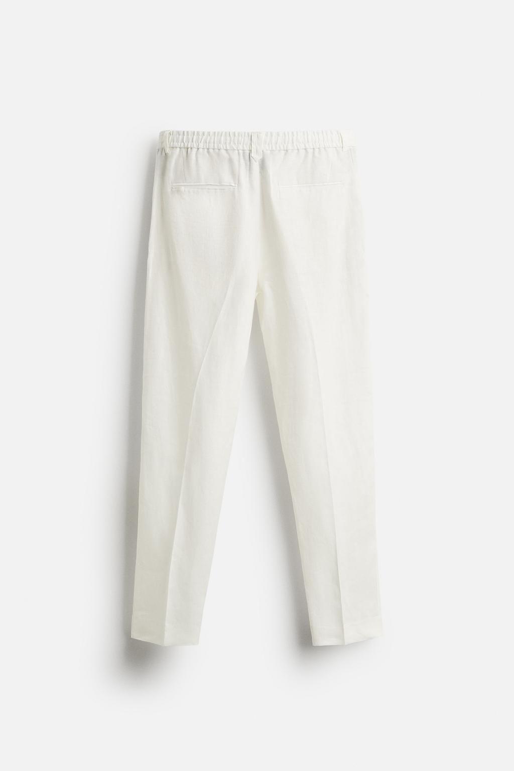 ZARA %100 KETEN PANTOLON  фото 11