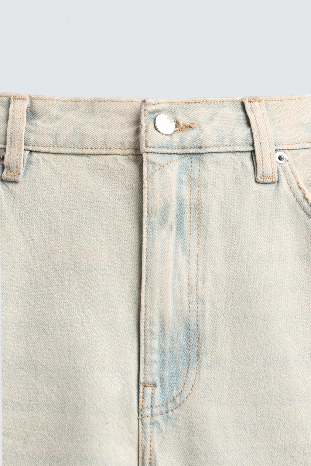 BERMUDA DENIM BAGGY FIT / Azul claro - Zara фото 9