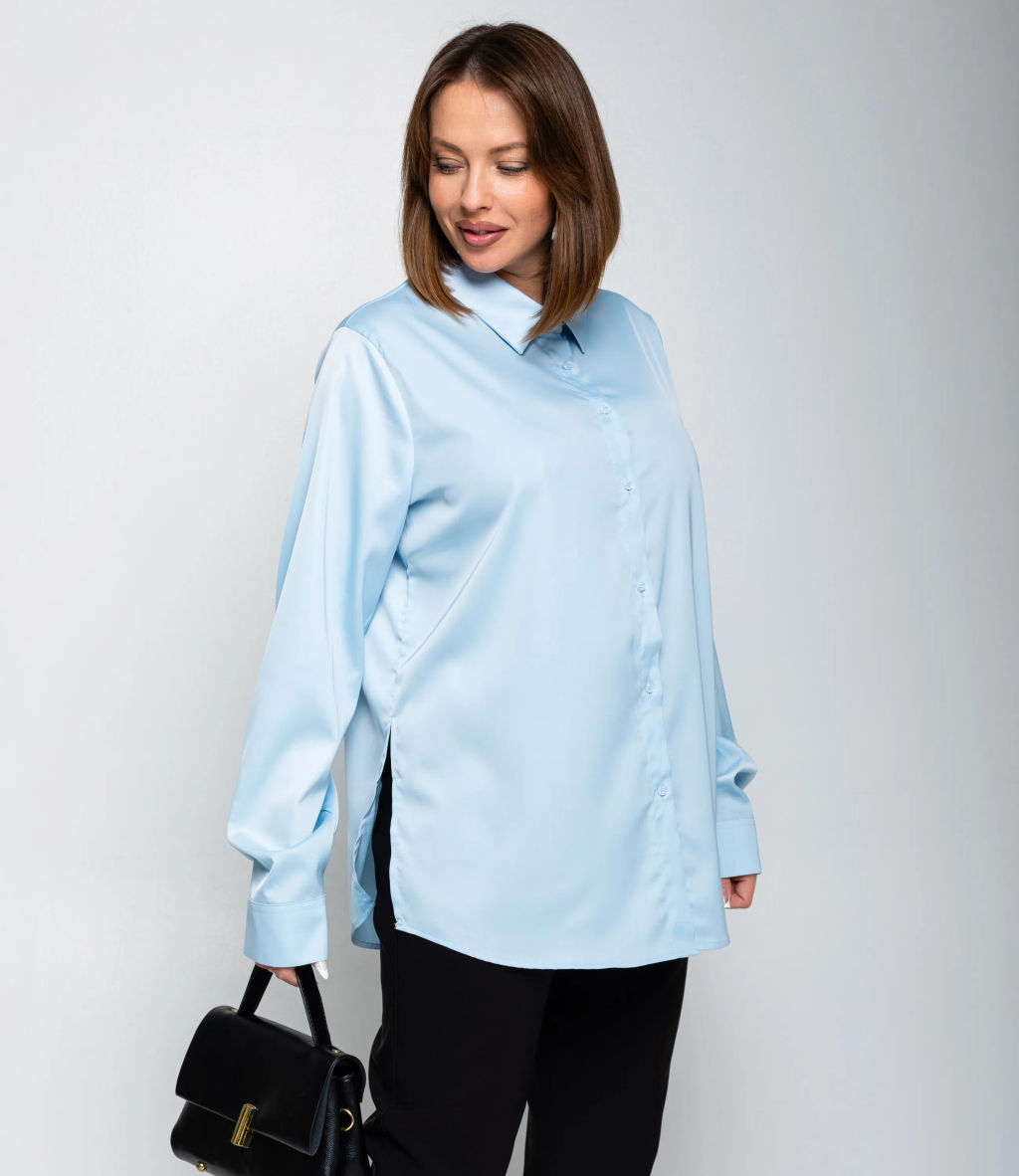 Рубашка #ОКТ085005, голубой - Dommod фото 2