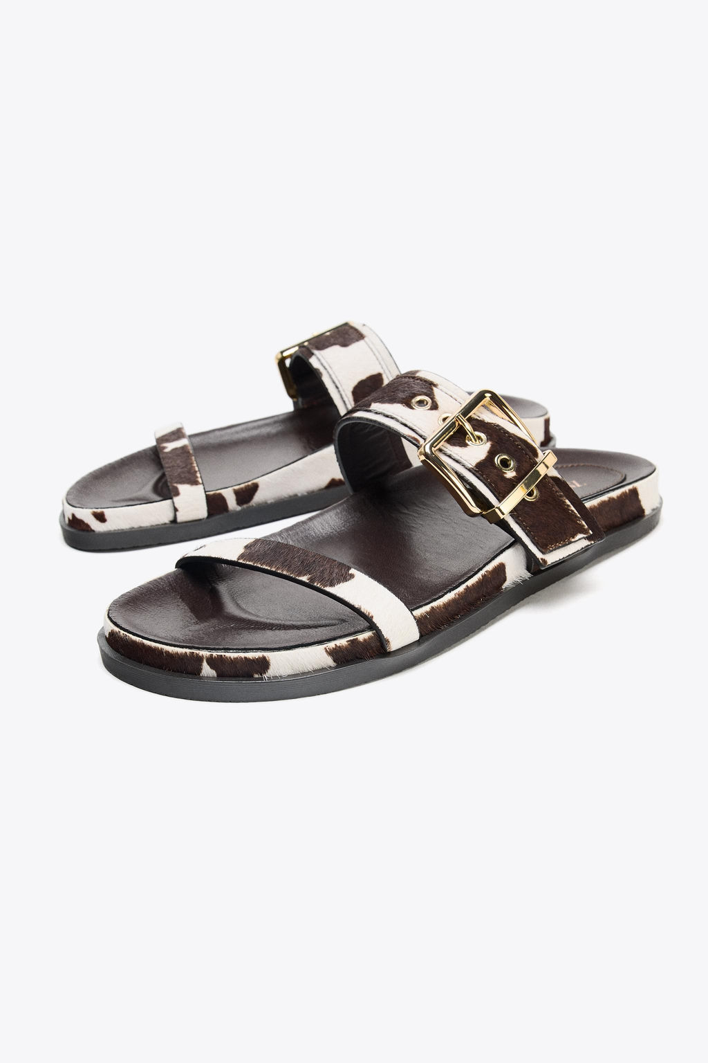 ANIMAL PRINT LEATHER SANDALS - Zara фото 2