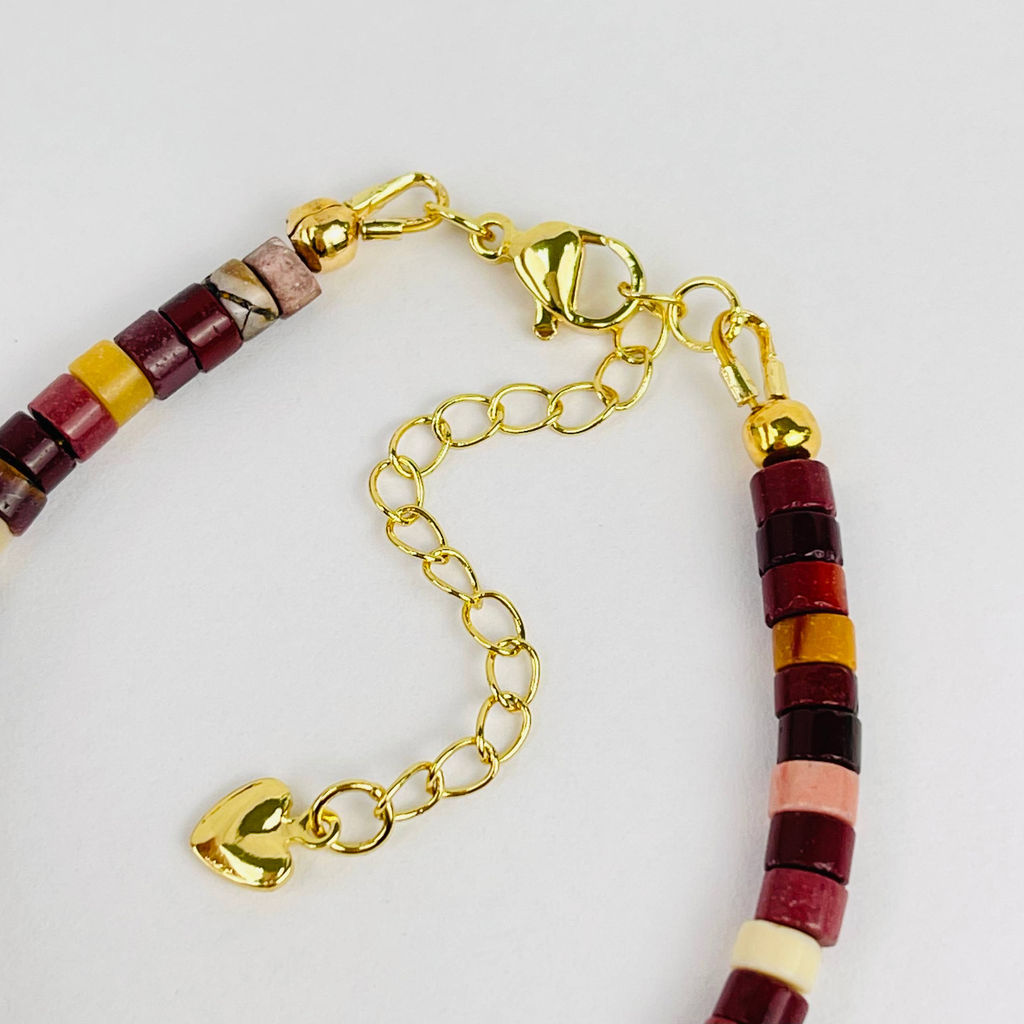 Браслет из Яшмы (Мукаит) и Агата 16,5 см +