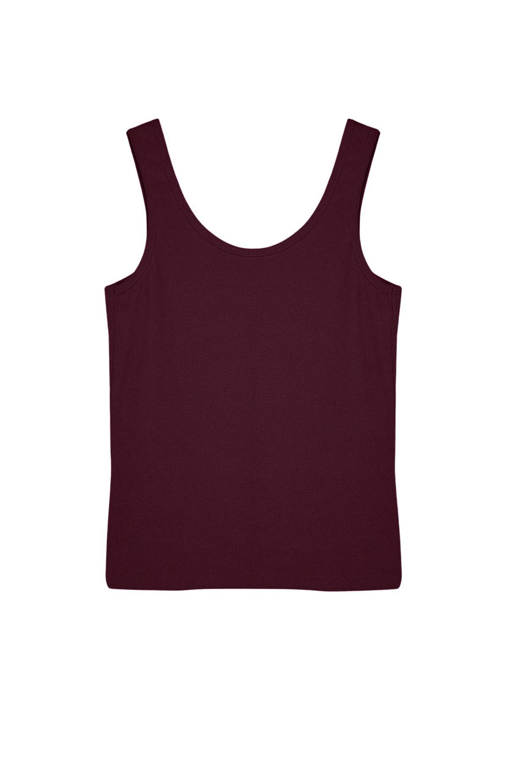 Bordo Fitted/Vucuda Oturan Havuz Yaka Fitilli Esnek Orme Atlet TWOSS22AL0042