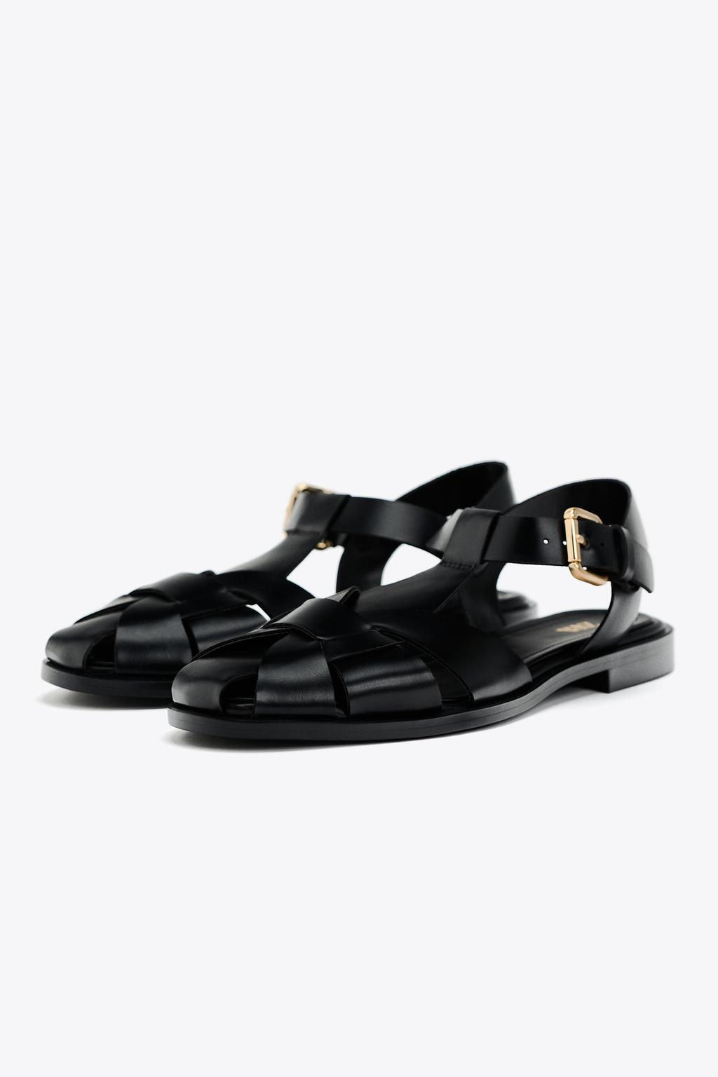 FLAT CAGE SANDALS - Zara фото 8