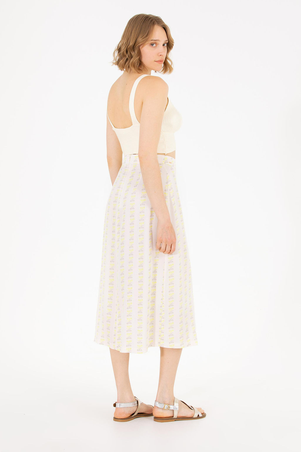 U. S. Polo Assn Женская тканая юбка цвета экрю - U.s. polo assn фото 10