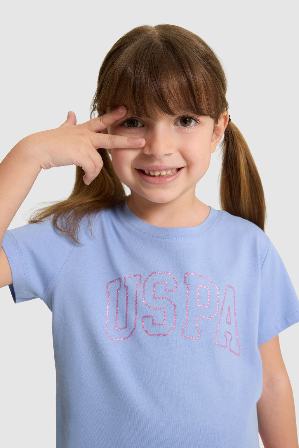 K_z _ocuk Bisiklet Yaka Mor Basic Ti__rt - U.s. polo assn фото 2