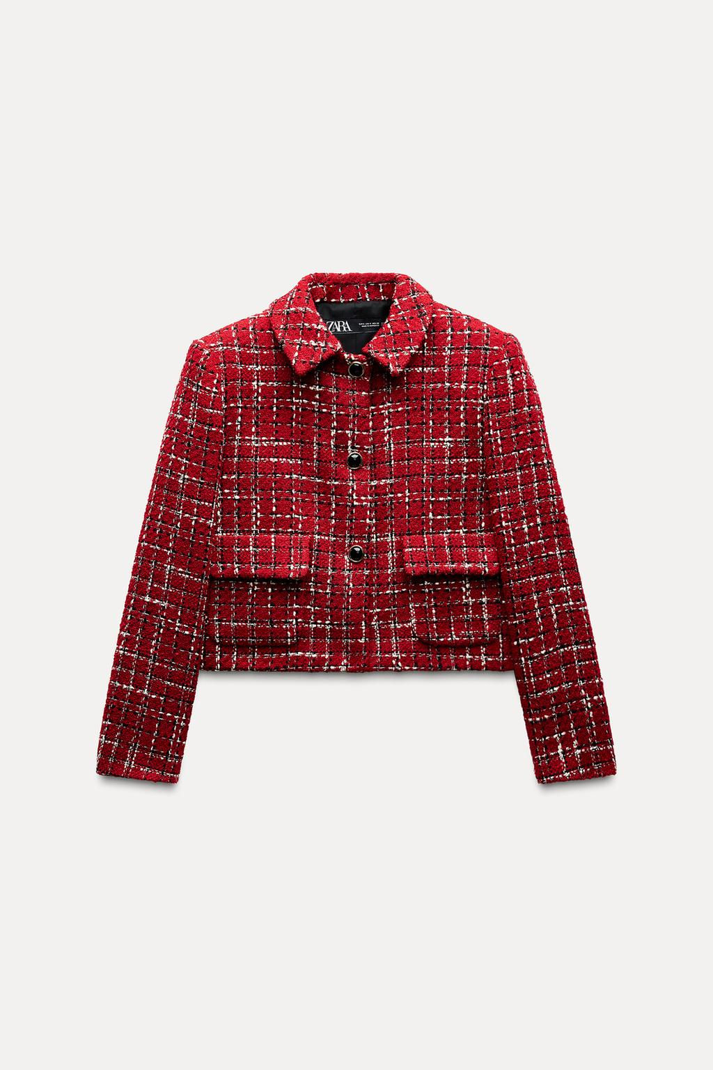 STRUCTURED JACKET WITH SHOULDER PADS - Zara фото 5