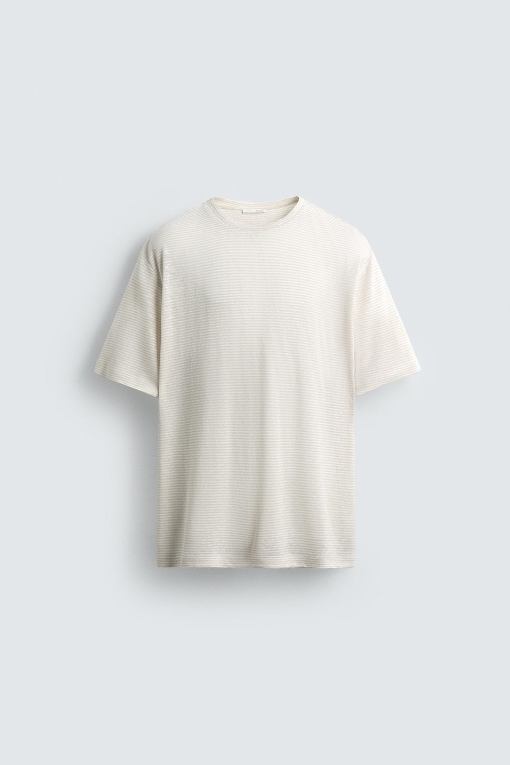 HEMP - VISCOSE STRIPED T-SHIRT - Zara фото 7
