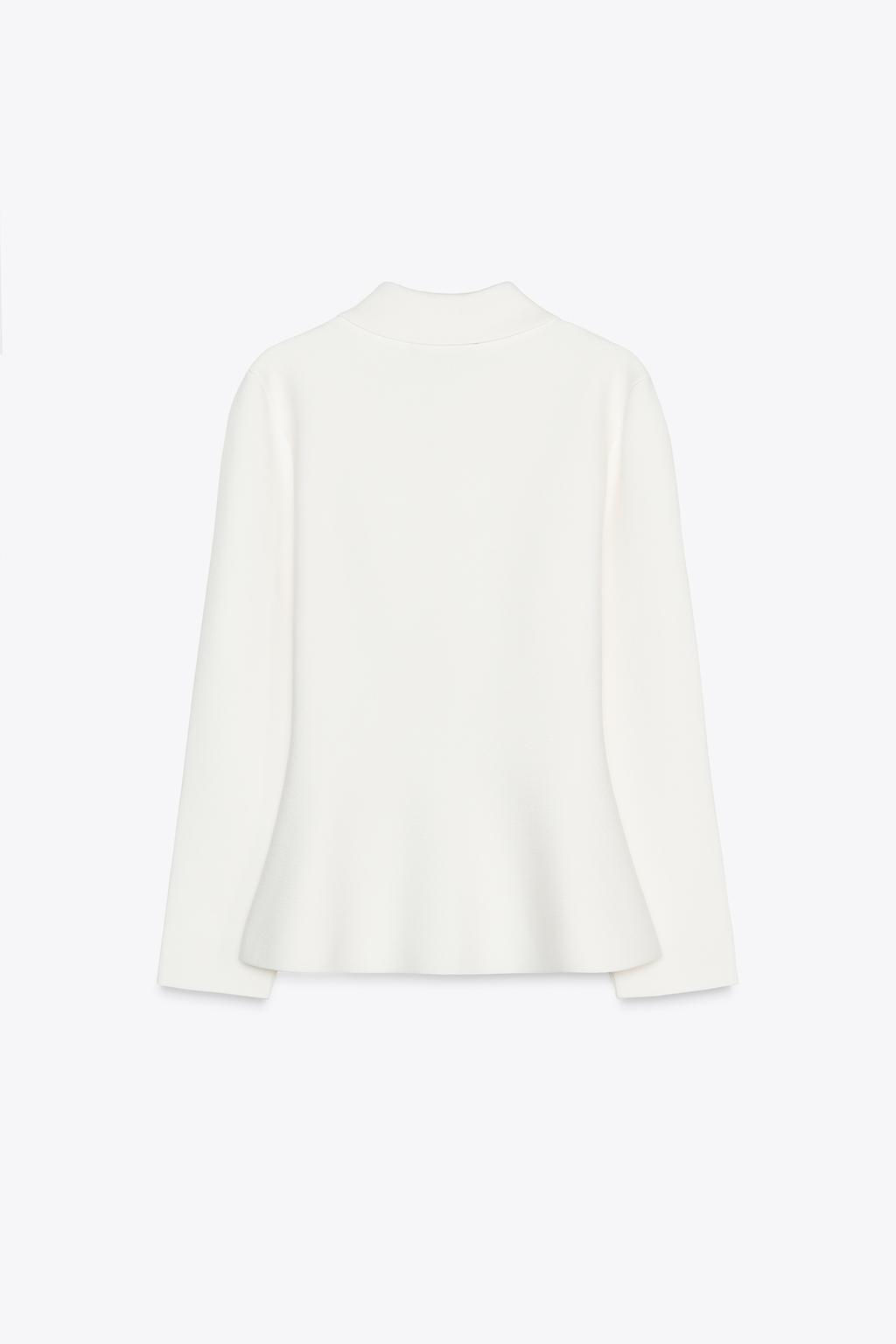 PLAIN PEPLUM CARDIGAN - Zara фото 3