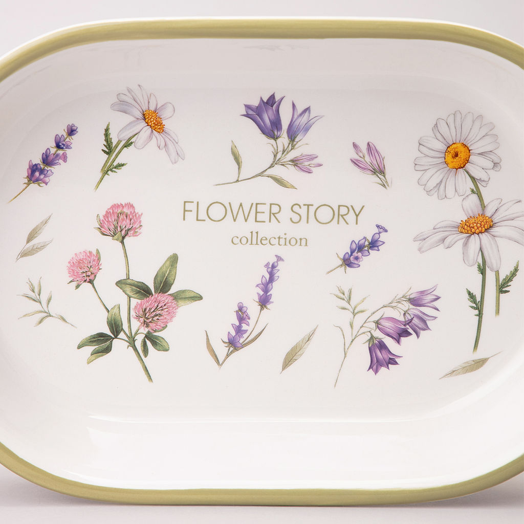 БЛЮДО-ШУБНИЦА AGNESS FLOWER STORY 28*17,5*4,5 СМ  фото 3