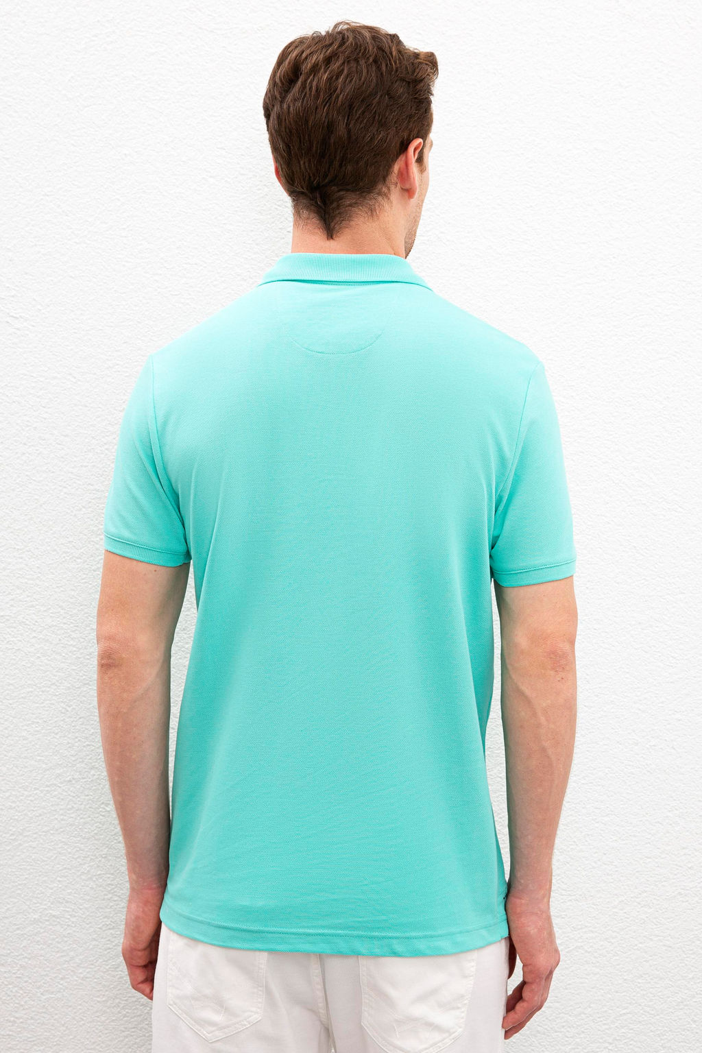 Erkek Mint Polo Yaka Basic T-Shirt