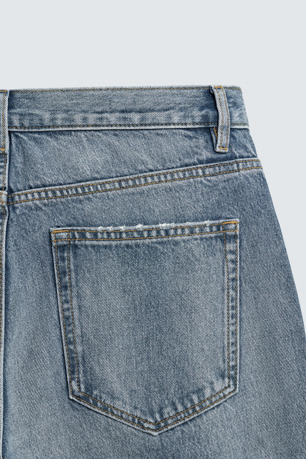 JEANS SLIM CROPPED FIT / Azul medio - Zara фото 8