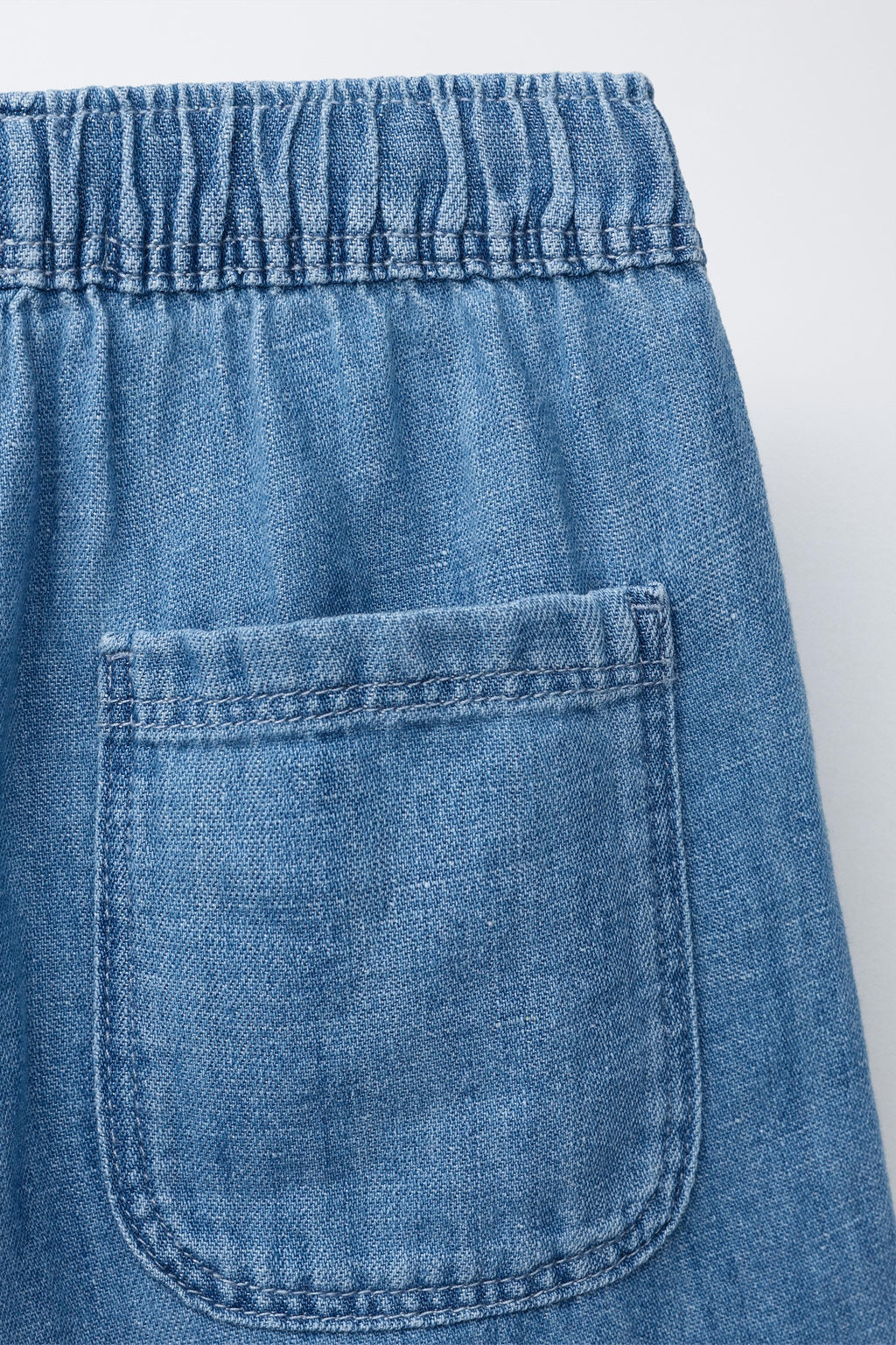 BERMUDA DENIM CON ALGOD?N Y LINO / Azul - Zara фото 5