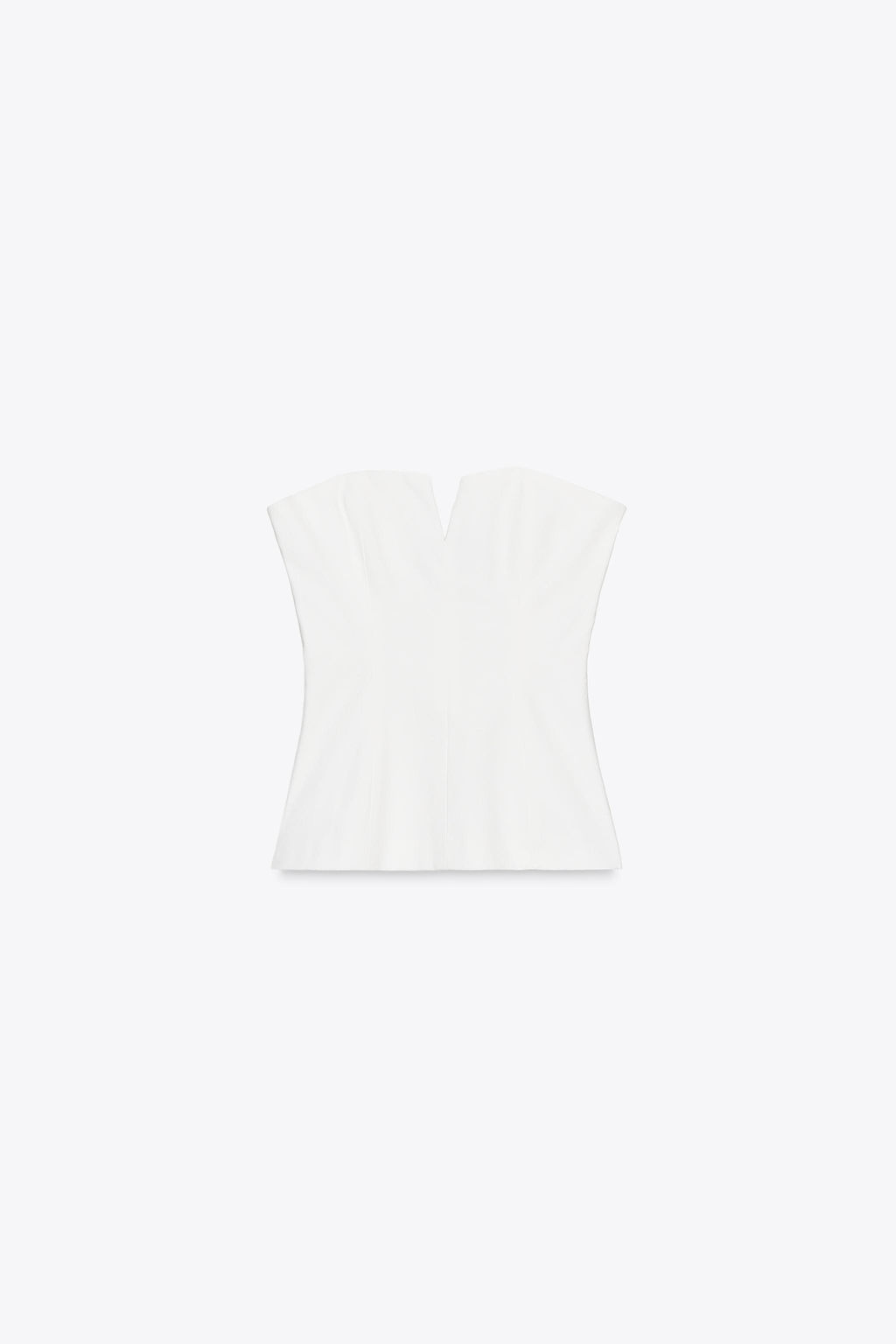 LINEN-EFFECT STRAPLESS TOP - Zara фото 4