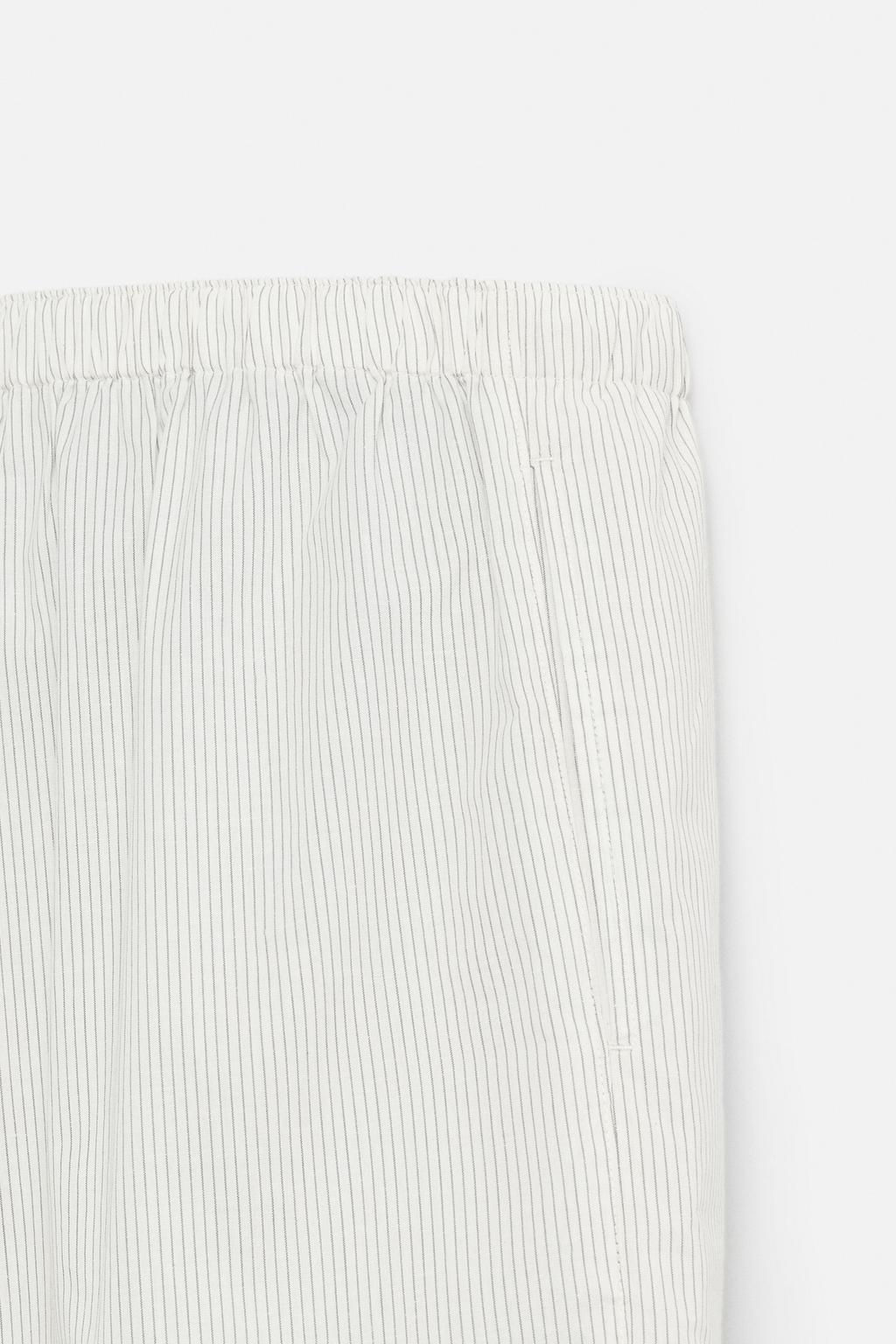 COTTON-HEMP STRIPED BERMUDA SHORTS - Zara фото 9