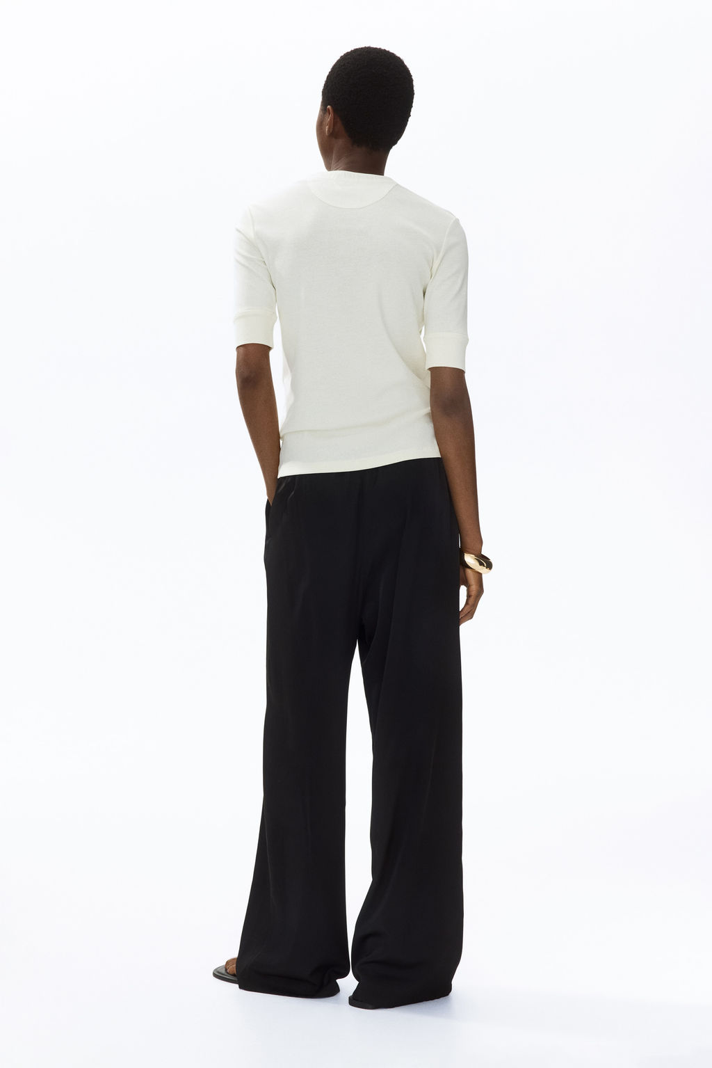 Pantal?n amplio con cord?n de ajuste - H&m фото 6