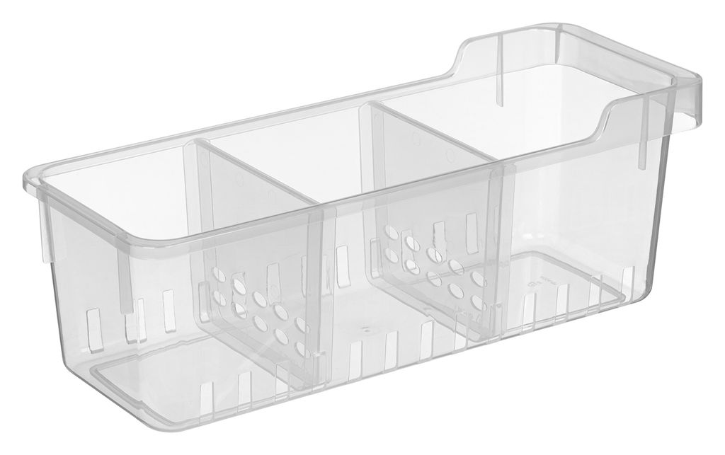 Контейнер для хранения с разделителями "Сайпрес" 5л, 145х380х140мм (бесцветный) 221331901/00,,