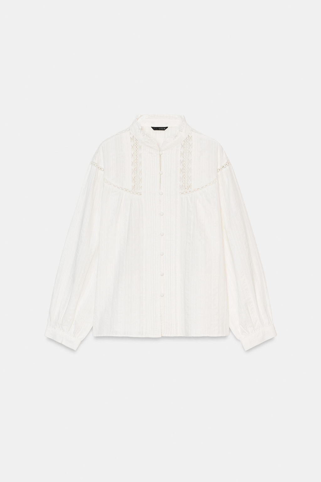LACE AND PINTUCK SHIRT - Zara фото 6