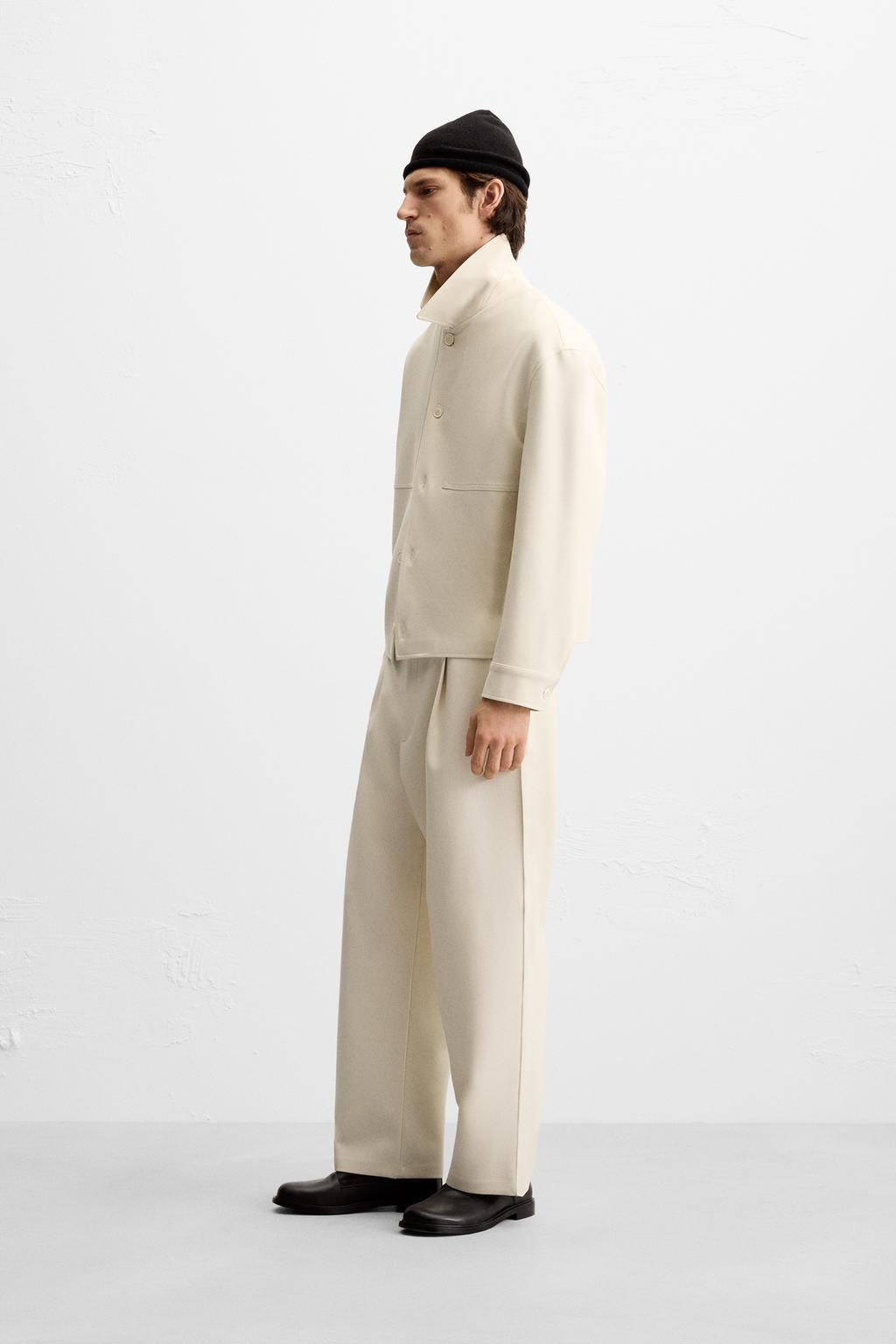 RELAXED FIT PLEATED TROUSERS - Zara фото 12