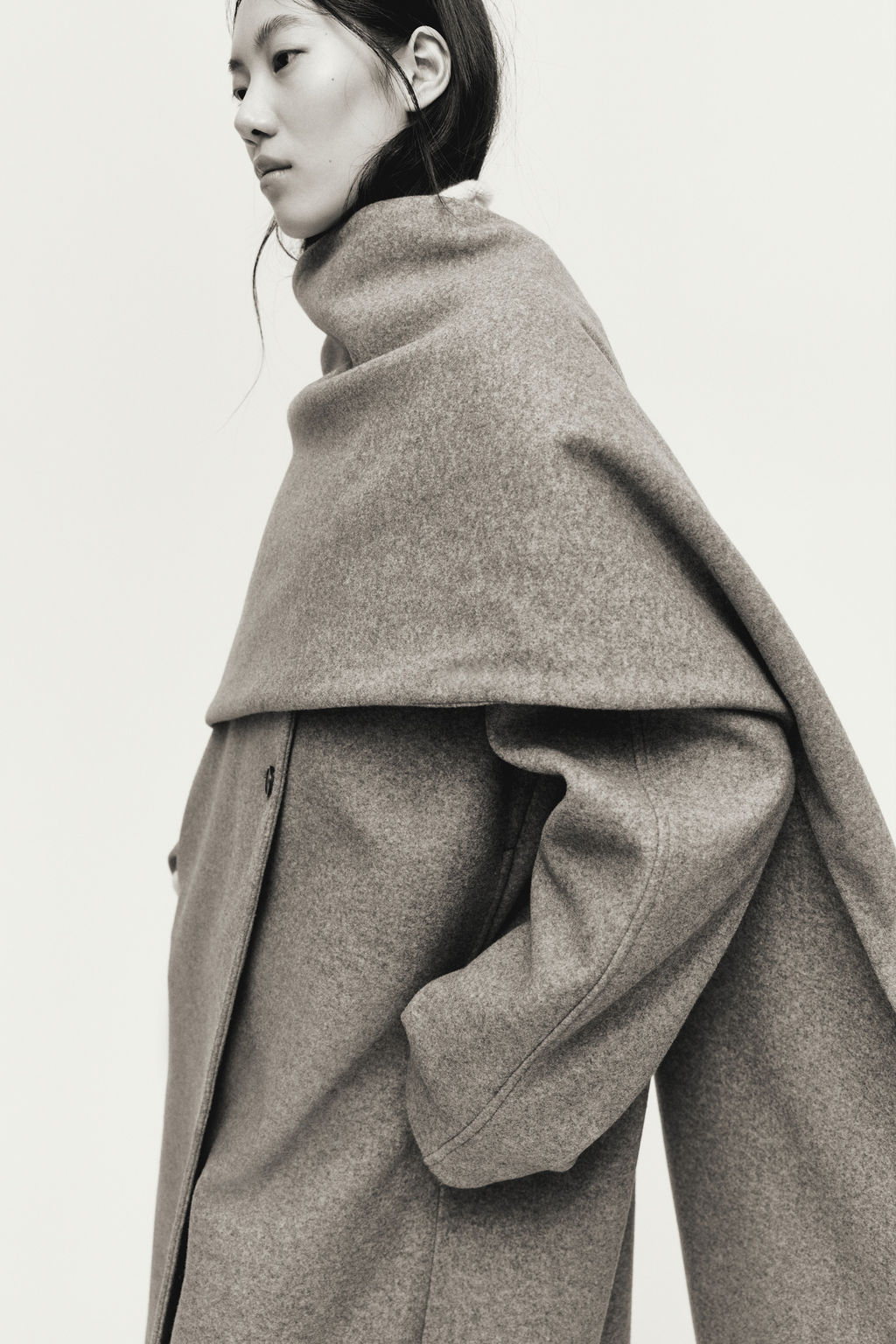 Abrigo con cuello tipo bufanda - H&m фото 4