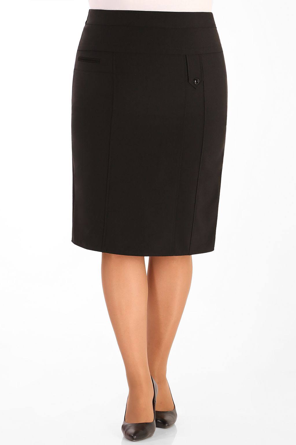 Юбка карандаш черная офисная - Almond фото 7