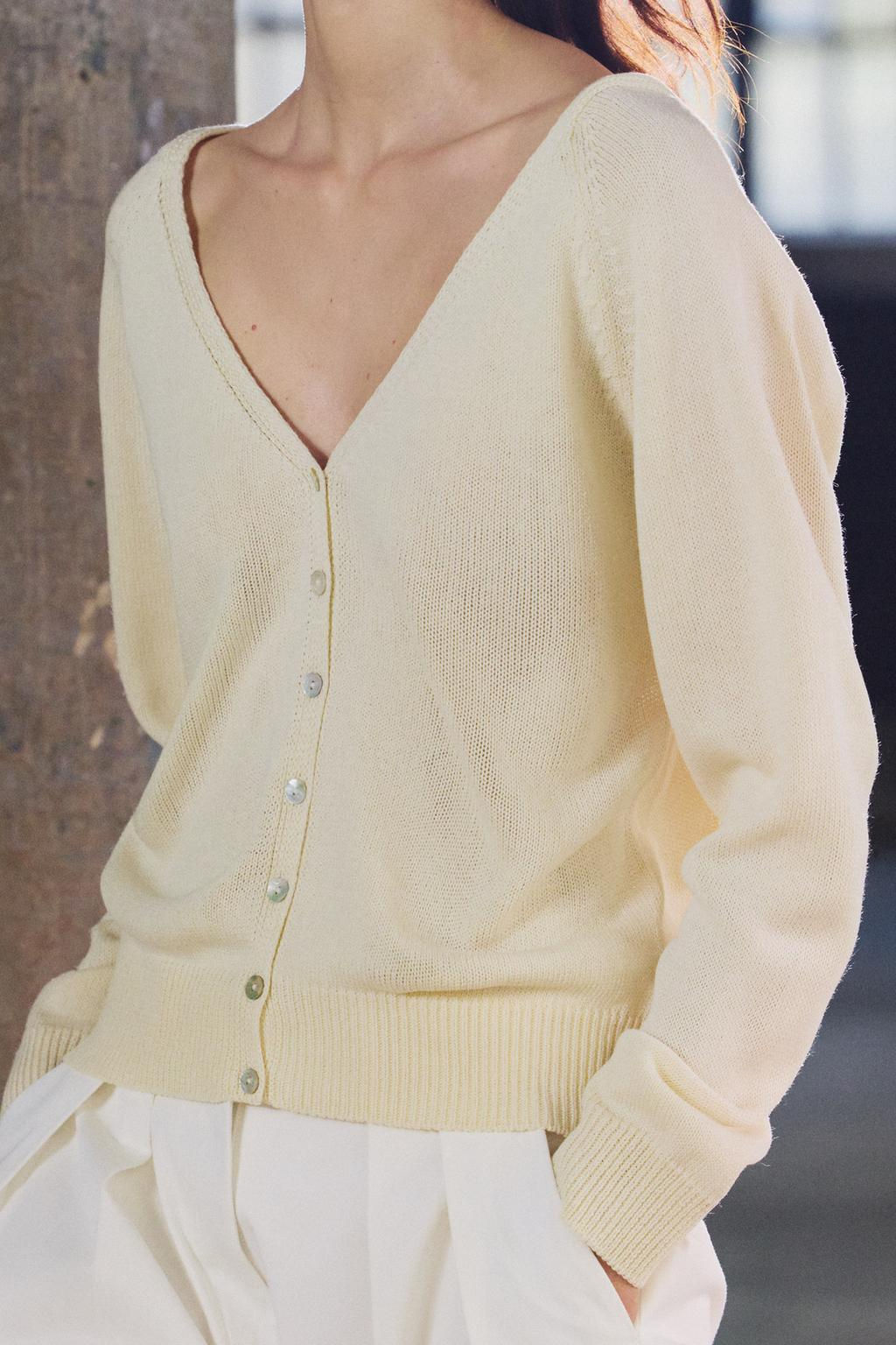 KNIT SWEATER WITH BUTTONS - Zara фото 4