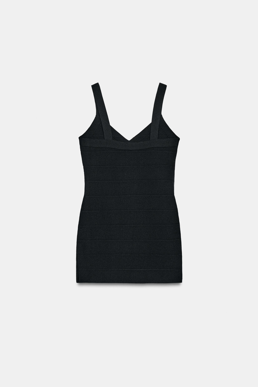 VESTIDO MINI STRETCH BANDAS / Negro - Zara фото 5