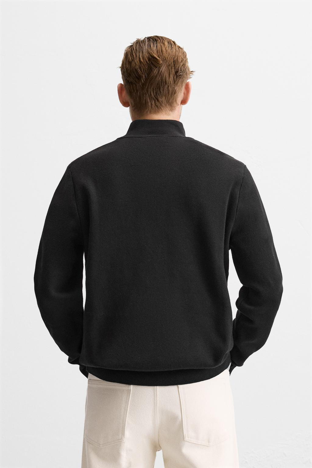HIGH NECK QUARTER-ZIP SWEATER - Zara фото 11