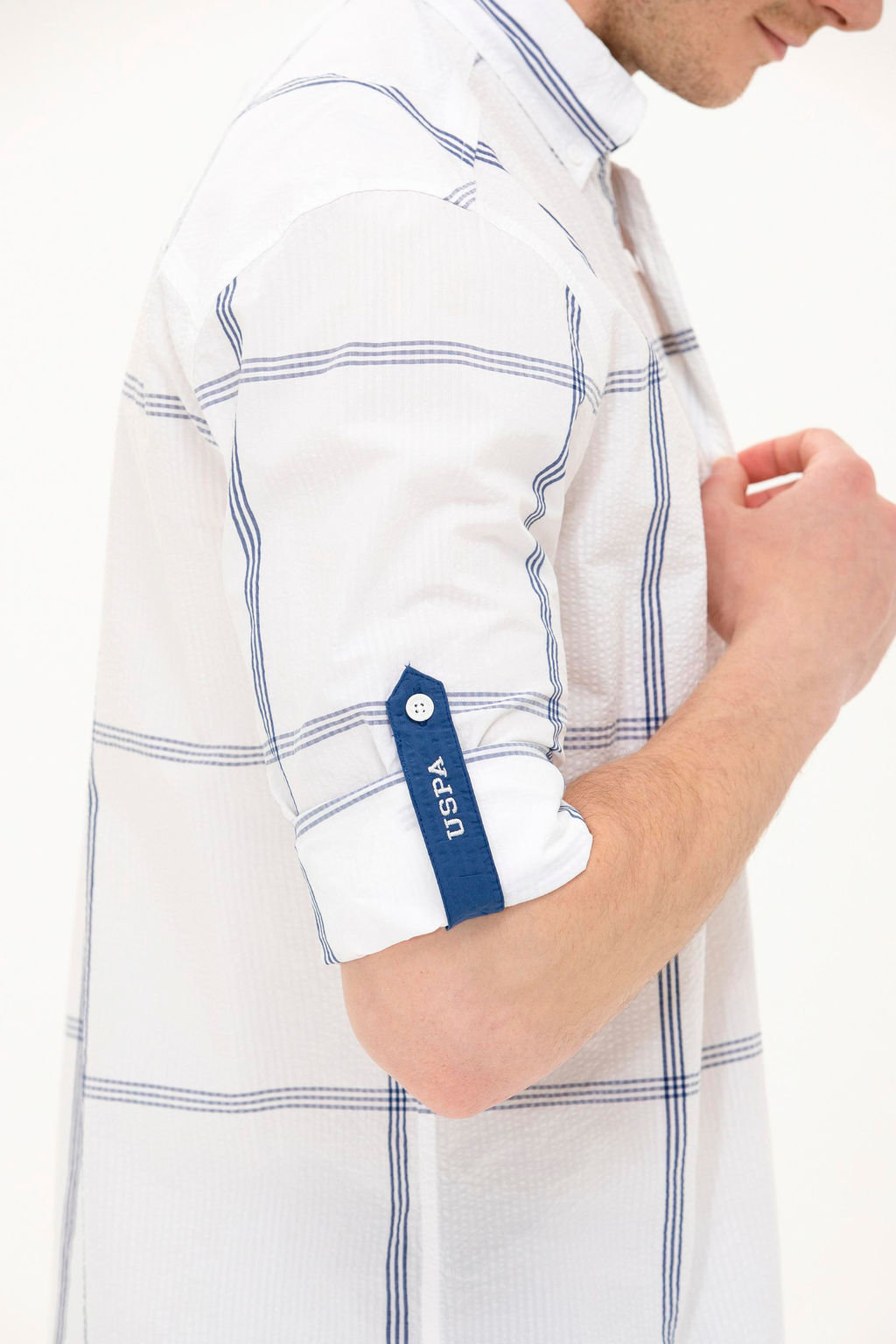 Мужская белая рубашка с длинным рукавом - U.s. polo assn фото 7