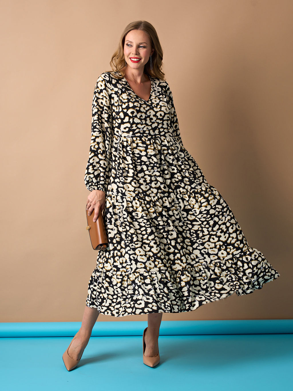 Платье 0060-23а черный с коричневым - Aquarell фото 4