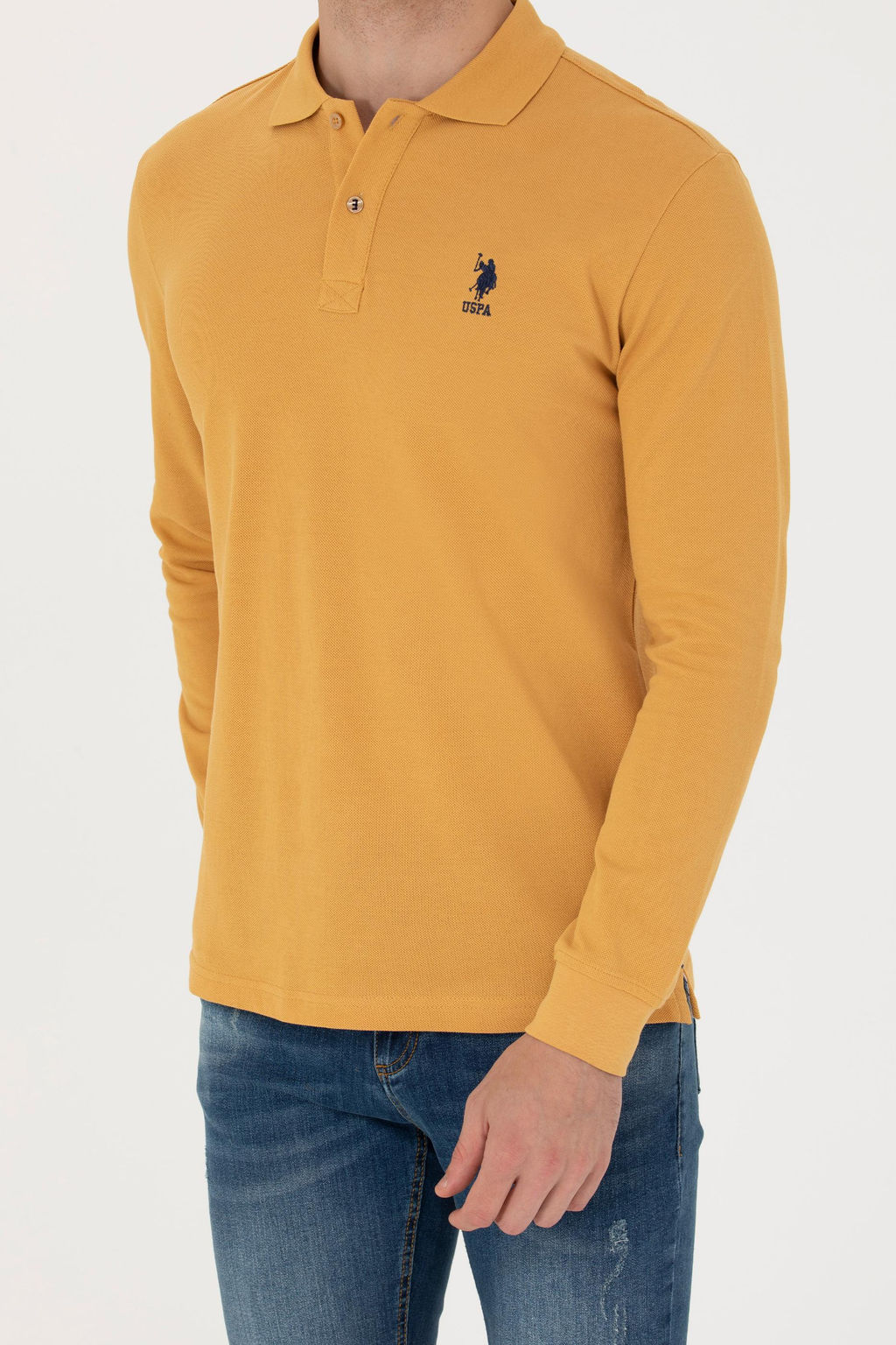 U. S. Polo Assn / Мужской горчичный базовый свитшот - U.s. polo assn фото 20