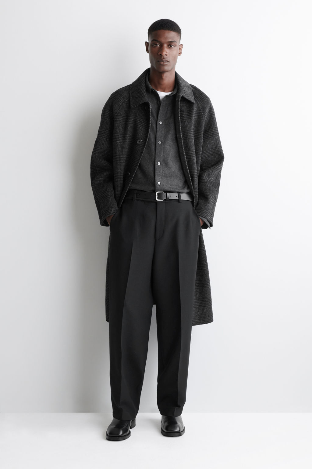 CAMISA DE FRANELA DE LANA RELAXED FIT - H&m фото 4