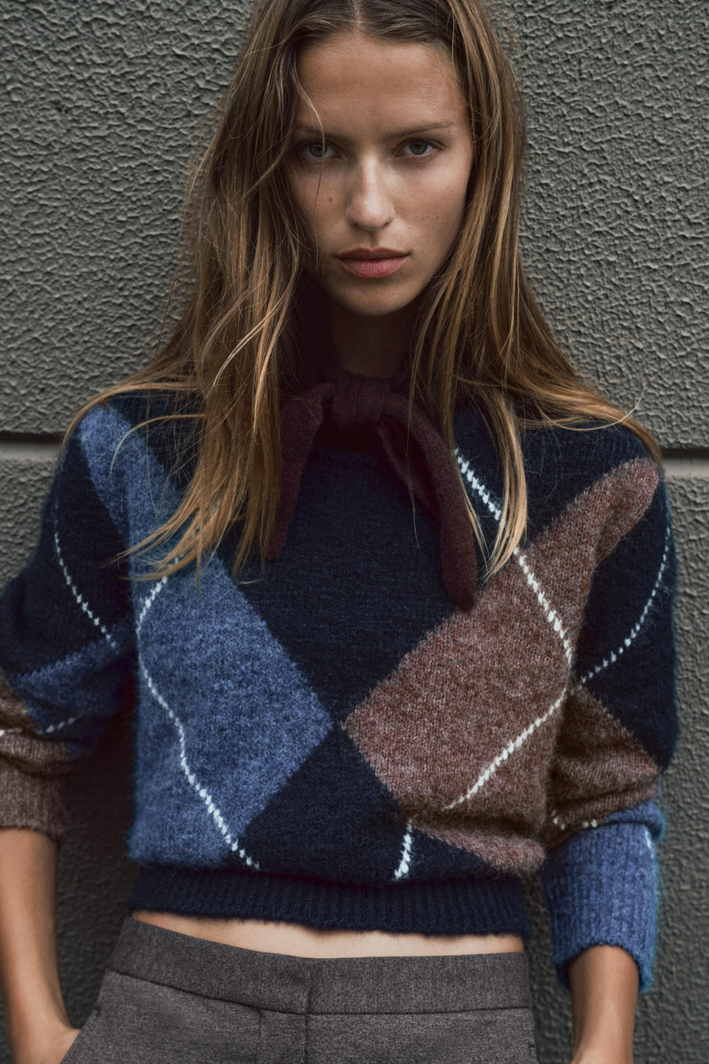 ARGYLE KNIT JUMPER - Zara фото 10