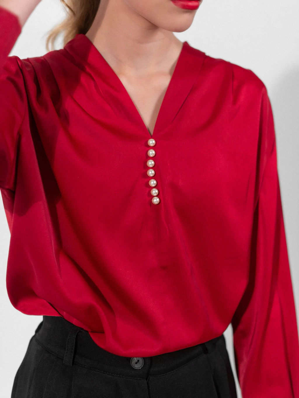 Блузка Пэги (красный) - Nadi bordo фото 3